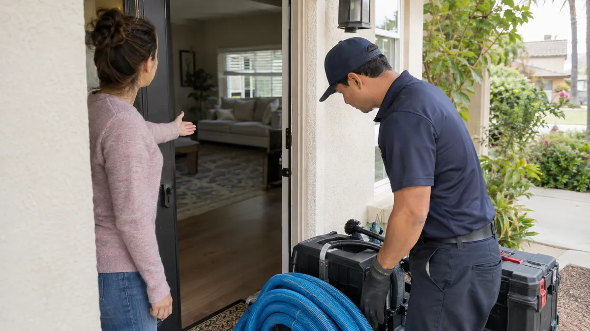 Household supply register that is due for duct cleaning