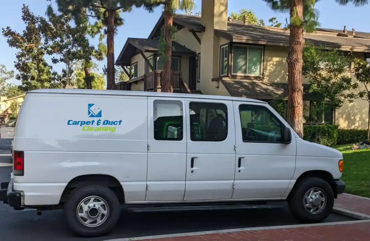 Carpet And Duct Cleaning service van in Irvine, CA