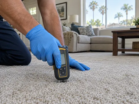 Carpet cleaning inside a Buena Park, California home