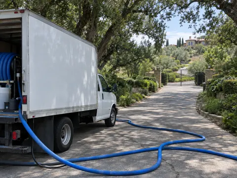 Carpet cleaning inside a Coto De Caza, California home