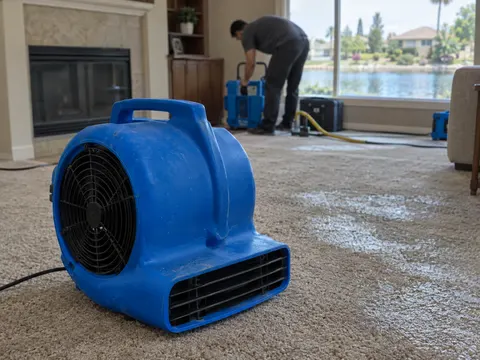 Carpet cleaning inside a Foothill Ranch, California home