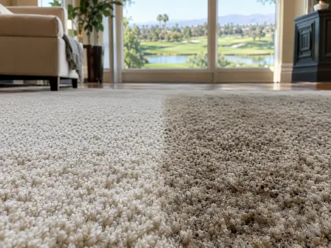 Carpet cleaning inside a Tustin Ranch, California home