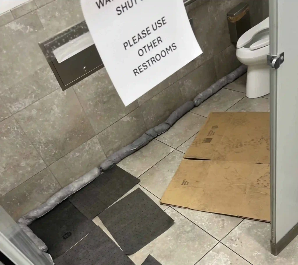 Water Damage Restoration for restroom