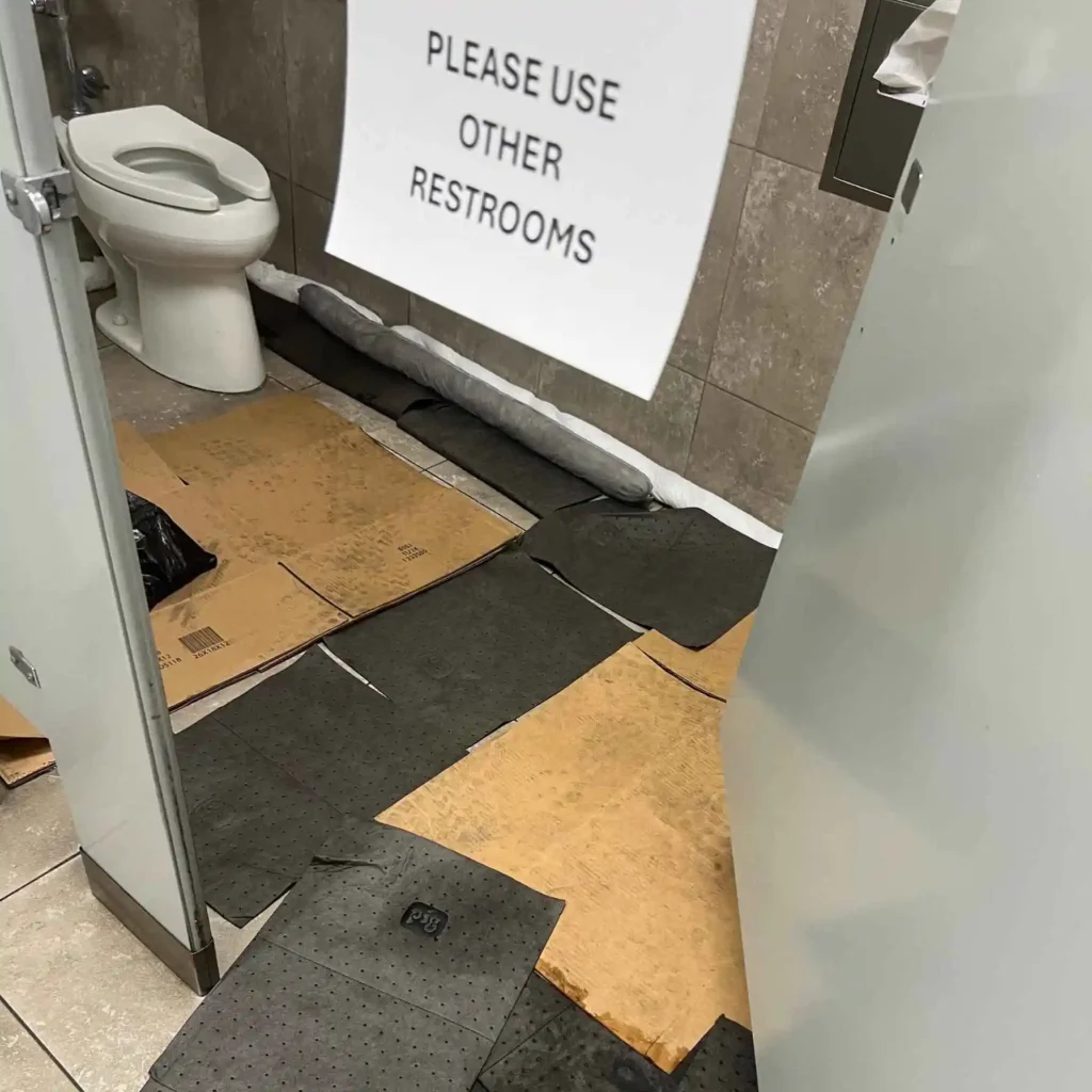 Water damage extraction under process