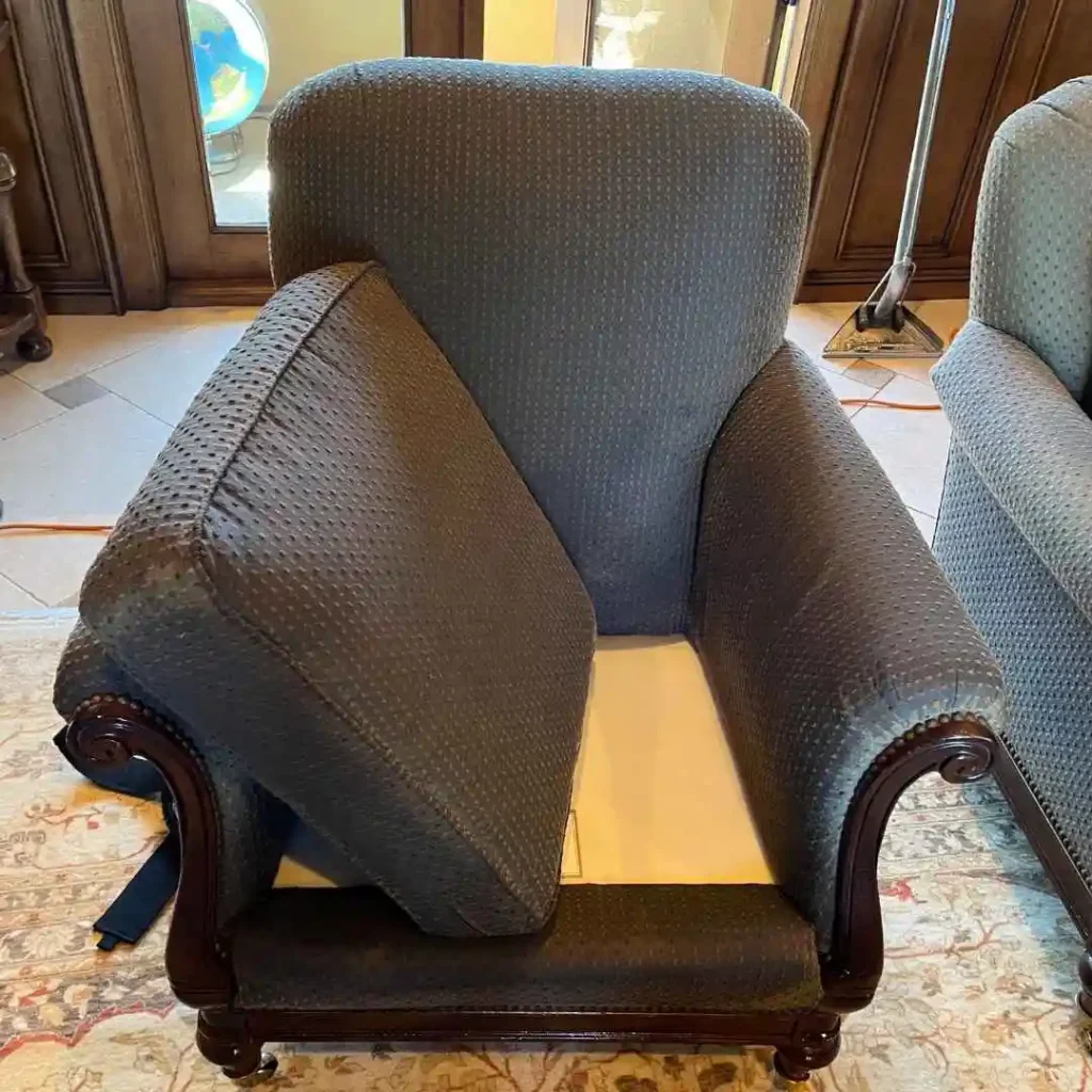 modern sofa with fresh fabric texture