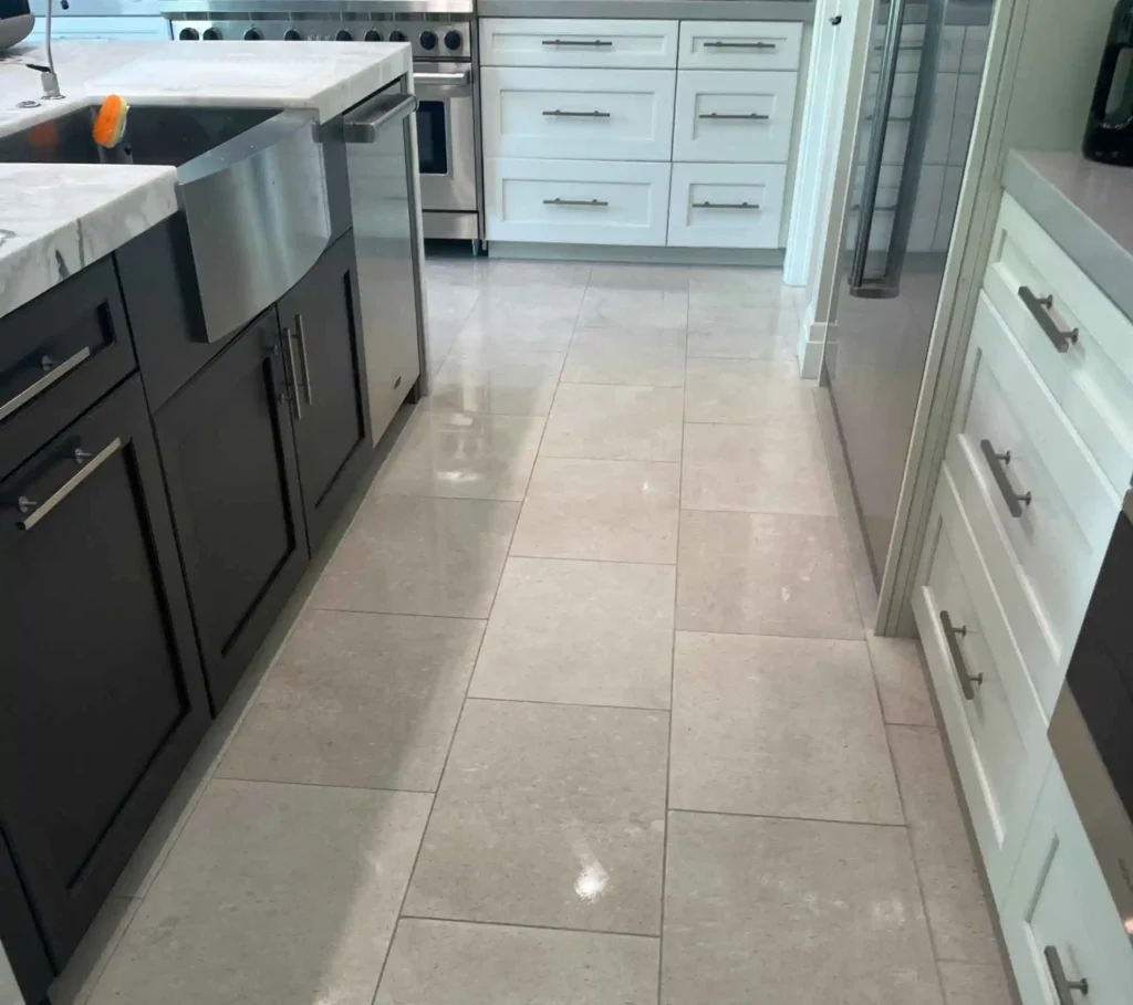 Professional marble floor polishing service in Tustin home